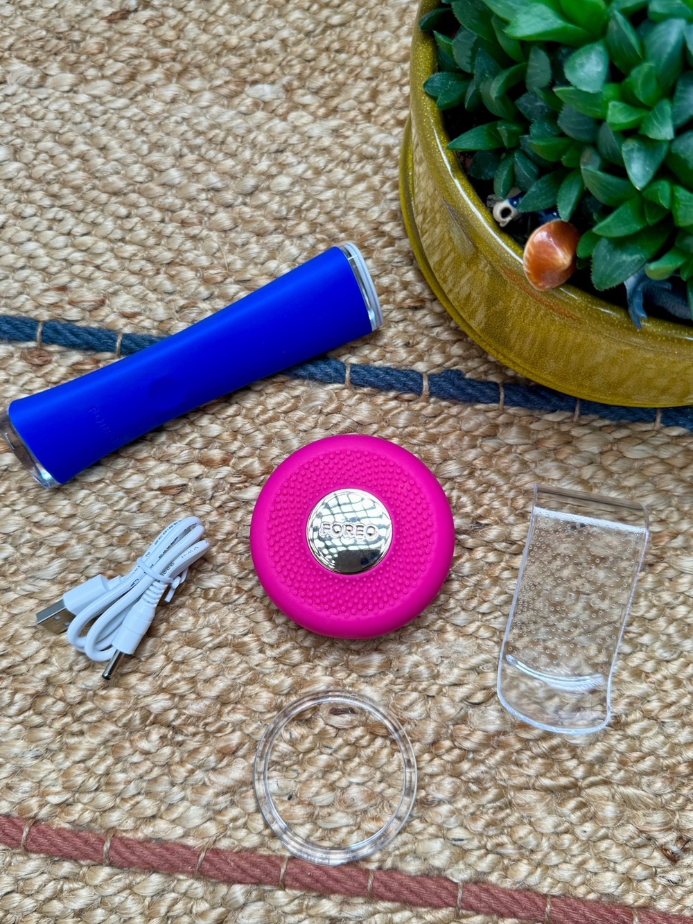 FOREO ESPADA 2 + UFO Mini Bundle Pink & Blue + Charger